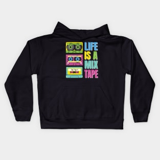 Life is a Mix Tape - Vintage Music Design for Retro Music Lovers Kids Hoodie